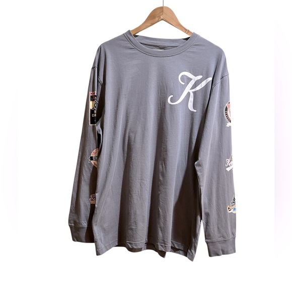 Kappa Classic World Champions Gray Long Sleeve Graphic Tee - Picture 1 of 12